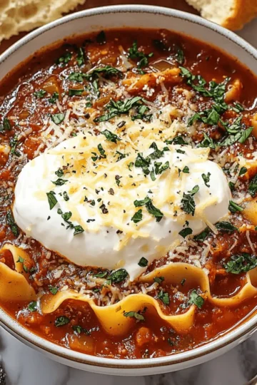 Vegetarian Lasagna Soup