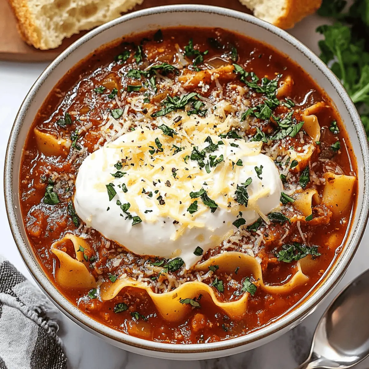 Vegetarian Lasagna Soup