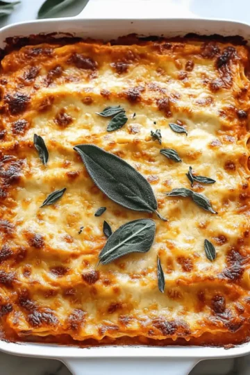 Vegetarian Pumpkin Spinach Lasagna