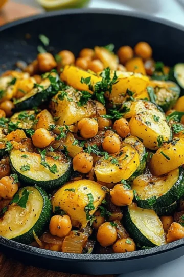 Zucchini Chickpea Skillet Dinner