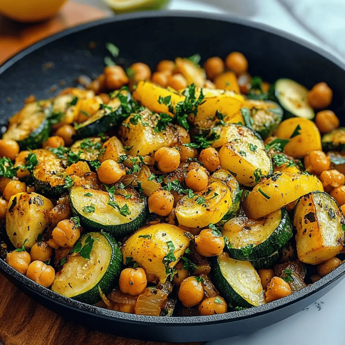 Zucchini Chickpea Skillet Dinner
