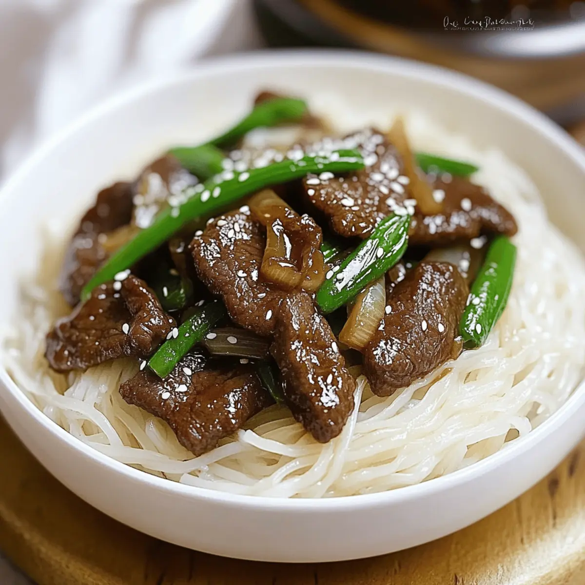 Mongolian Beef with Fried Rice Noodles