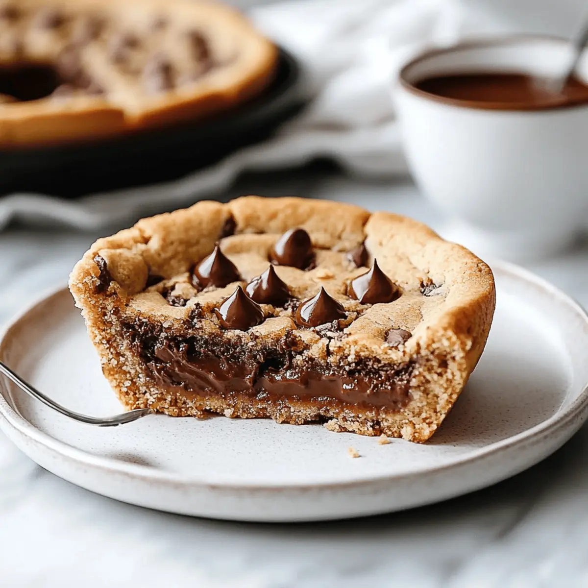 Nutella Stuffed Deep Dish Cookie