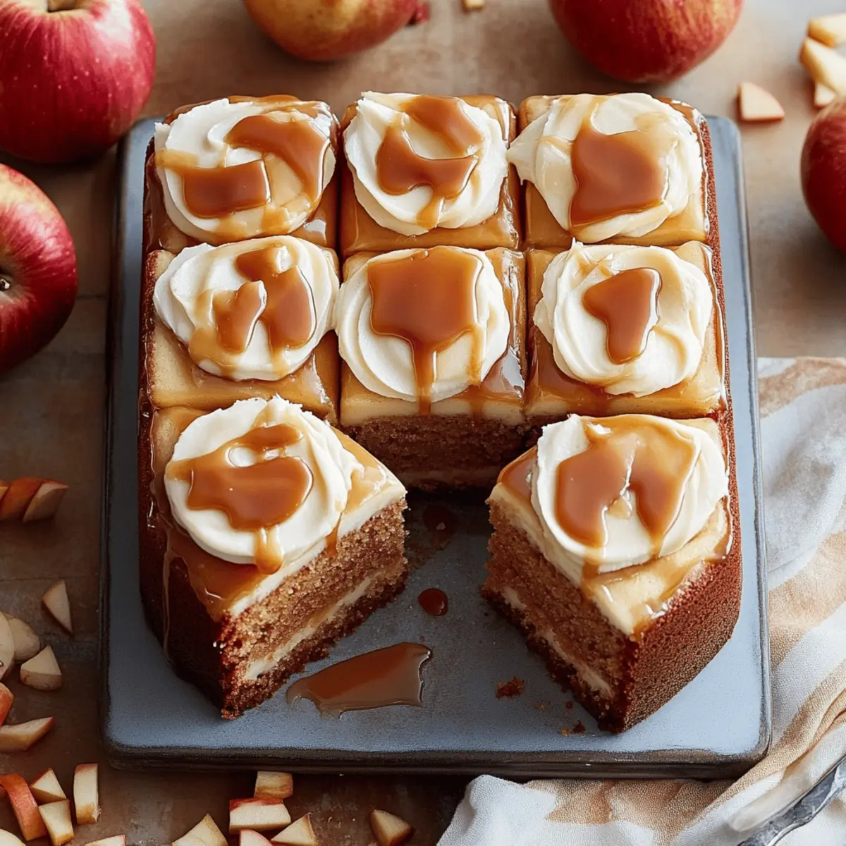 Salted Caramel Apple Cake with Caramel Buttercream