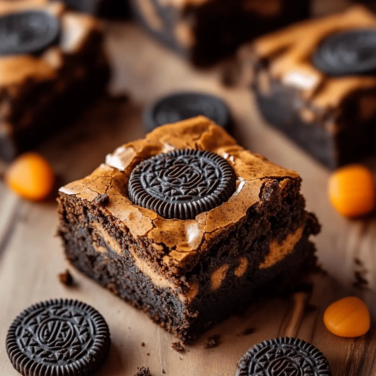 Halloween Oreo Cookie Boo Brownies