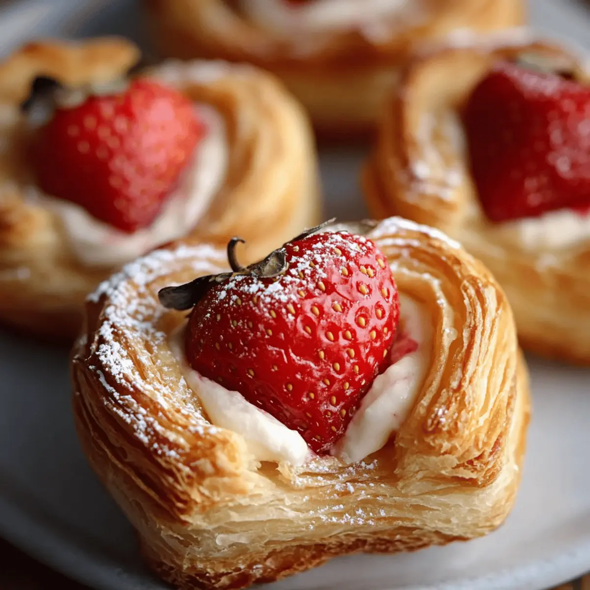 Vegan Strawberry Cream Danish