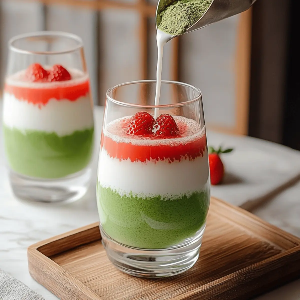 Strawberry Matcha Latte