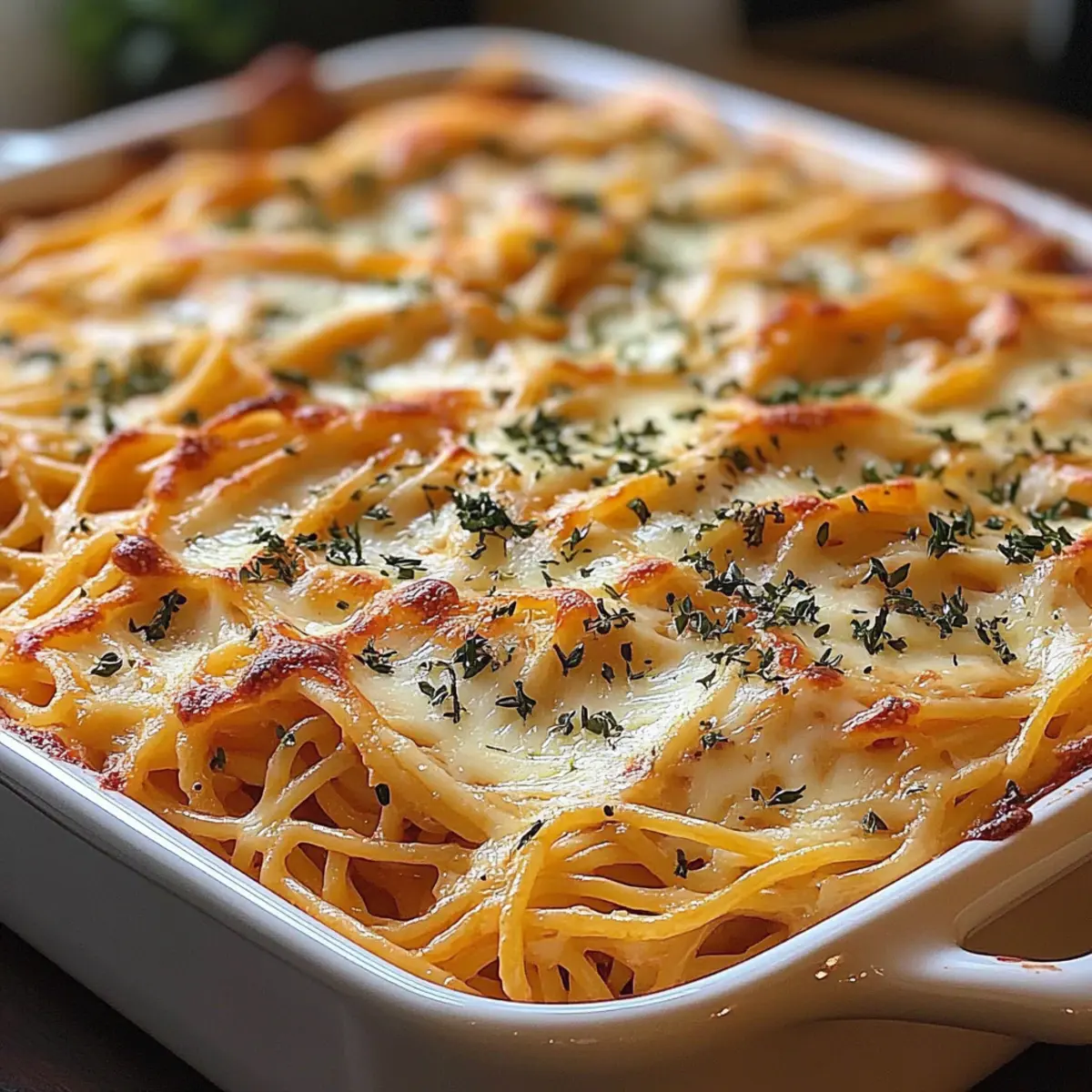 Creamy Baked Spaghetti with Cream Cheese