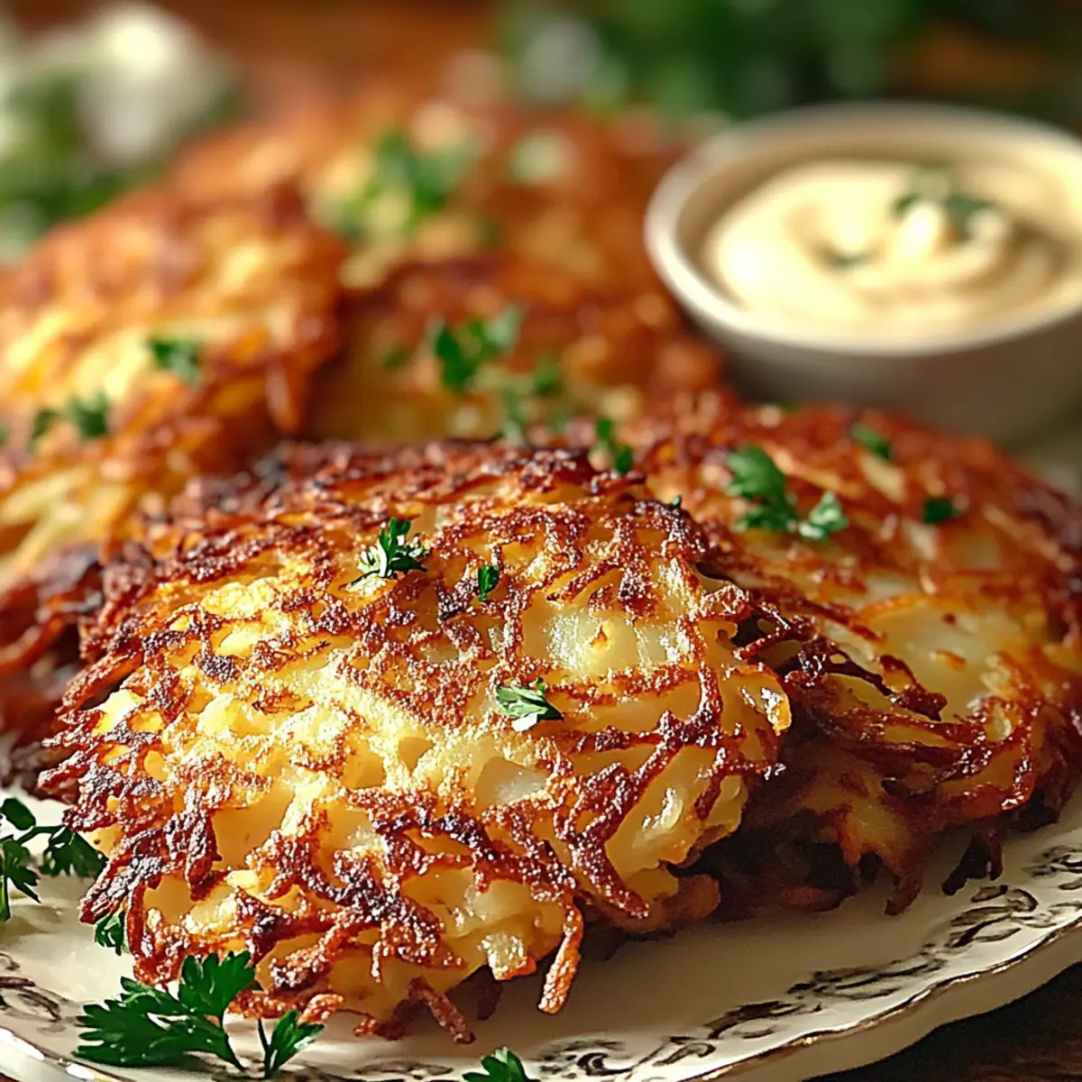 Crispy Oven-Fried Potato Latkes
