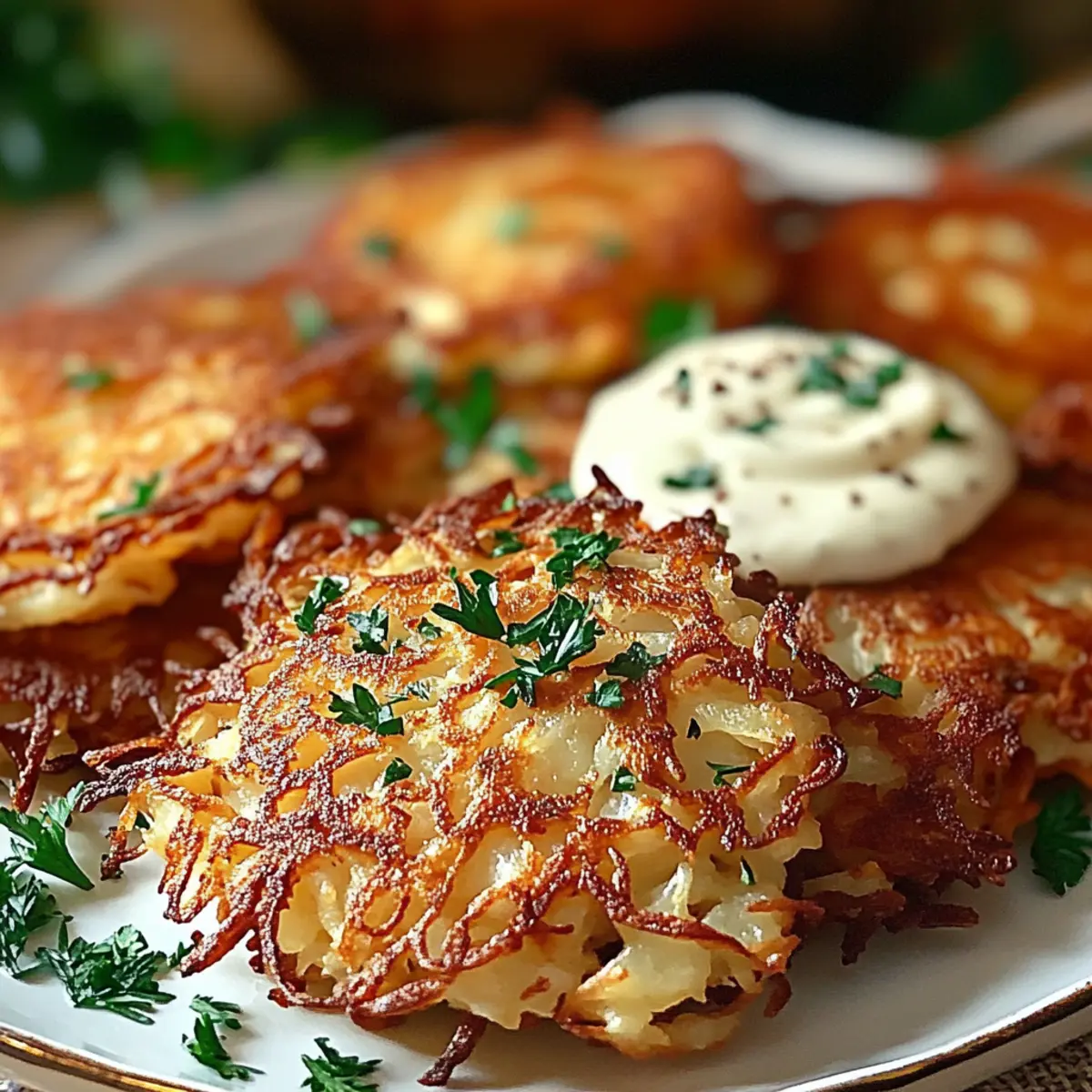 Crispy Oven-Fried Potato Latkes