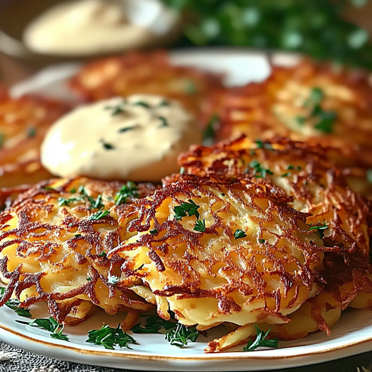 Crispy Oven-Fried Potato Latkes
