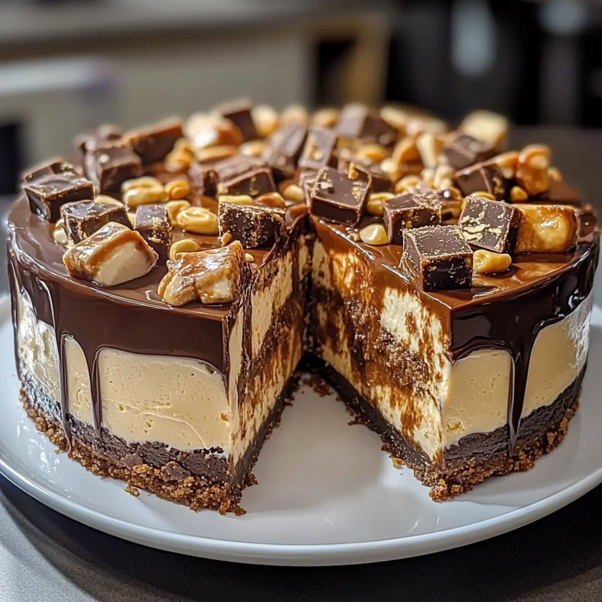 Decadent Snickers Cheesecake