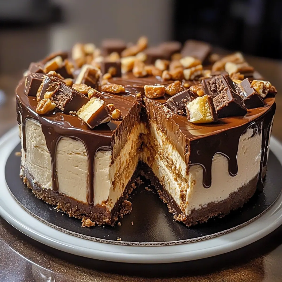 Decadent Snickers Cheesecake