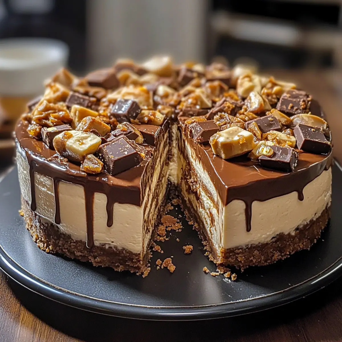 Decadent Snickers Cheesecake