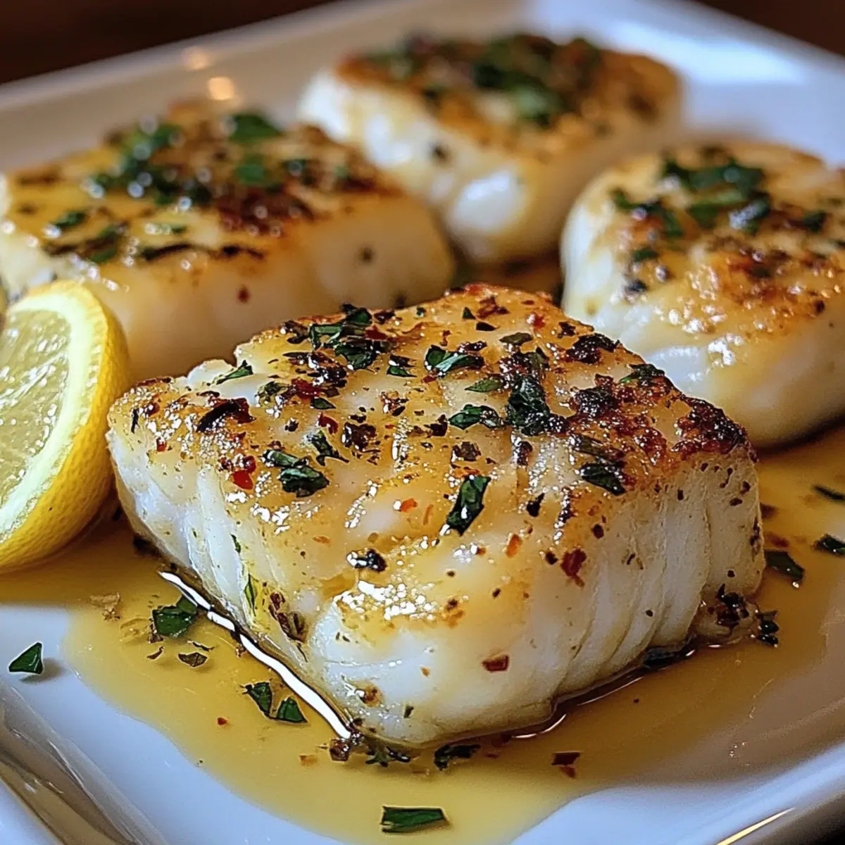 Lemon Butter Baked Cod