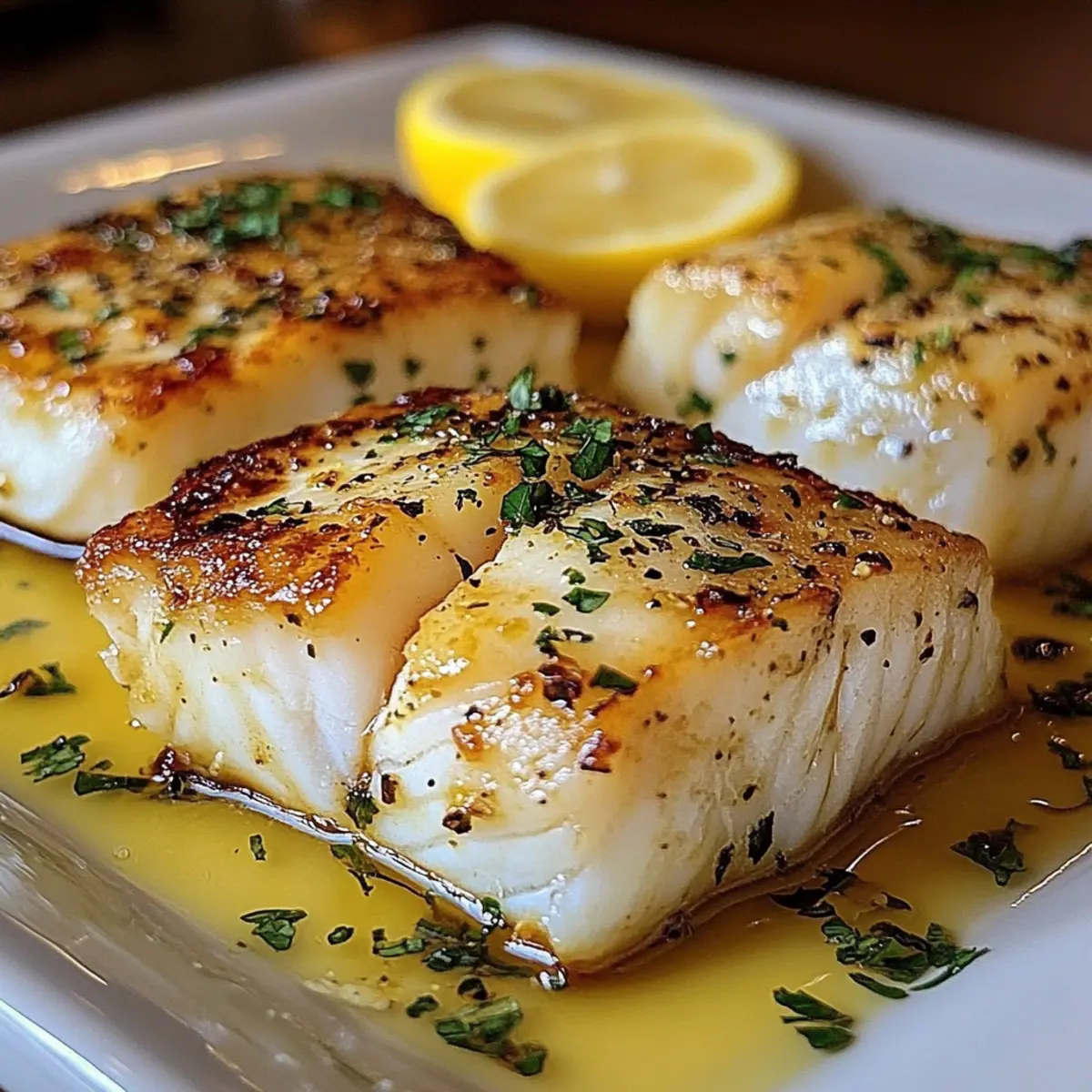 Lemon Butter Baked Cod