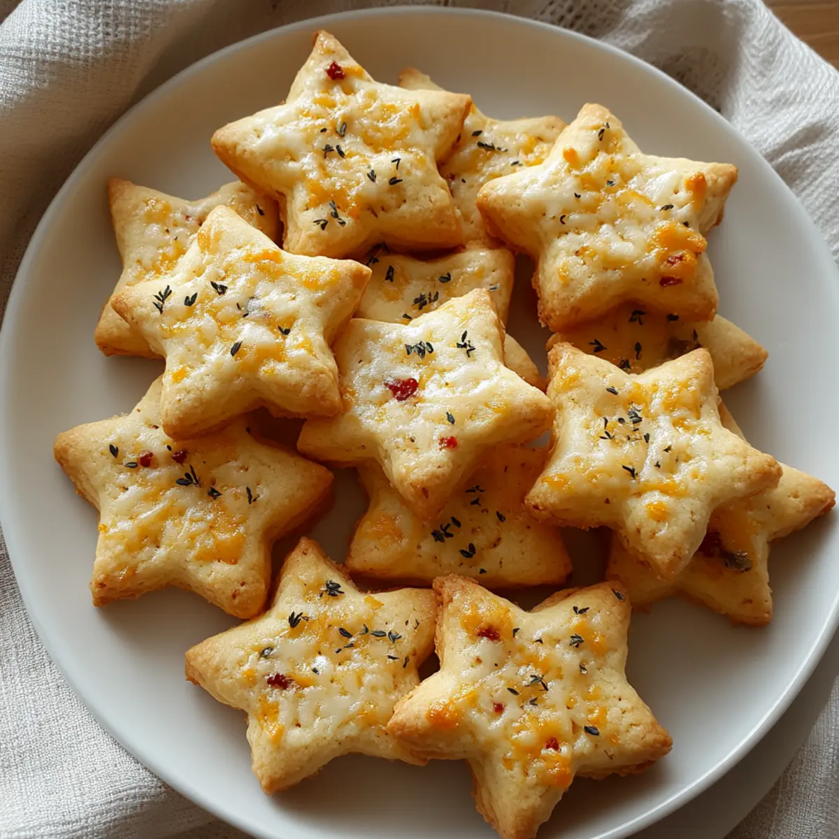 Chili Cheese Shortbread Star Cookies