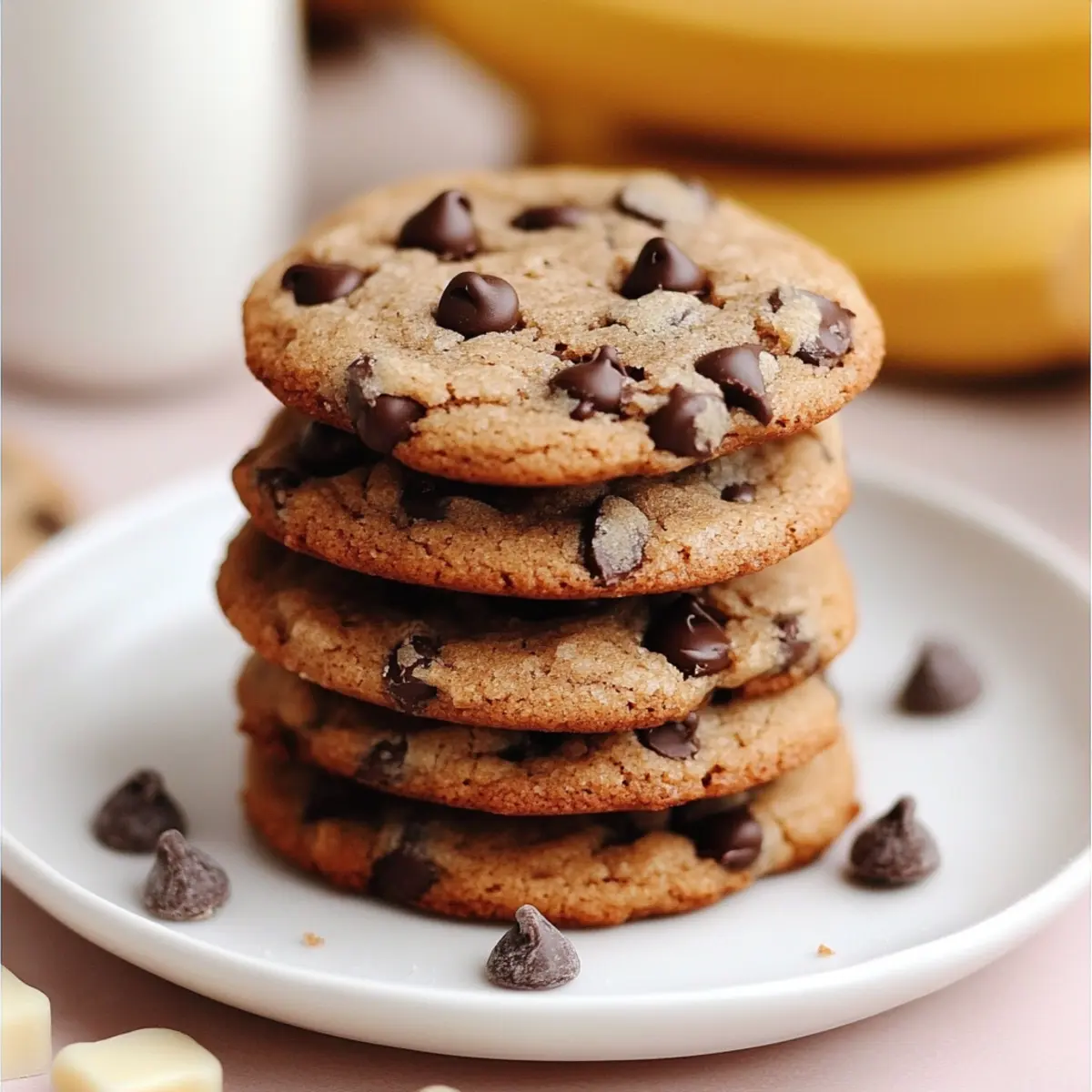 Christmas Chocolate Chip Banana Bread Cookies