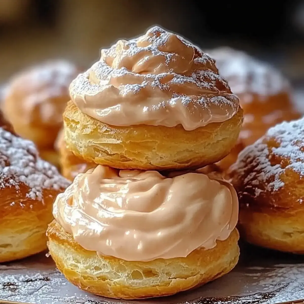 Crispy Coffee Cream Choux Puffs