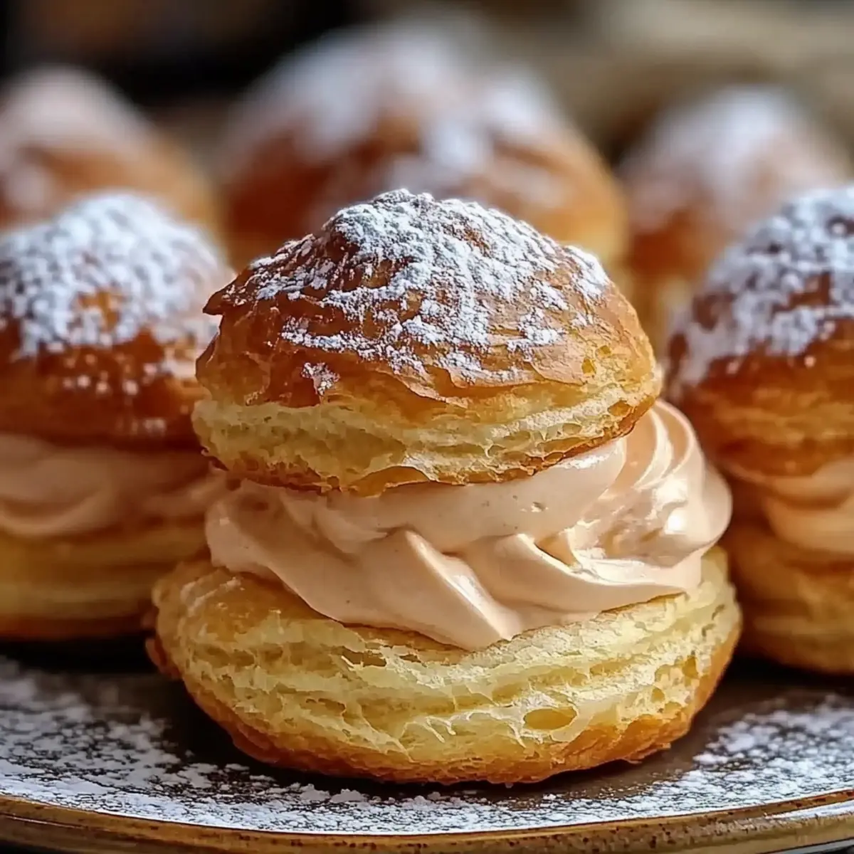 Crispy Coffee Cream Choux Puffs