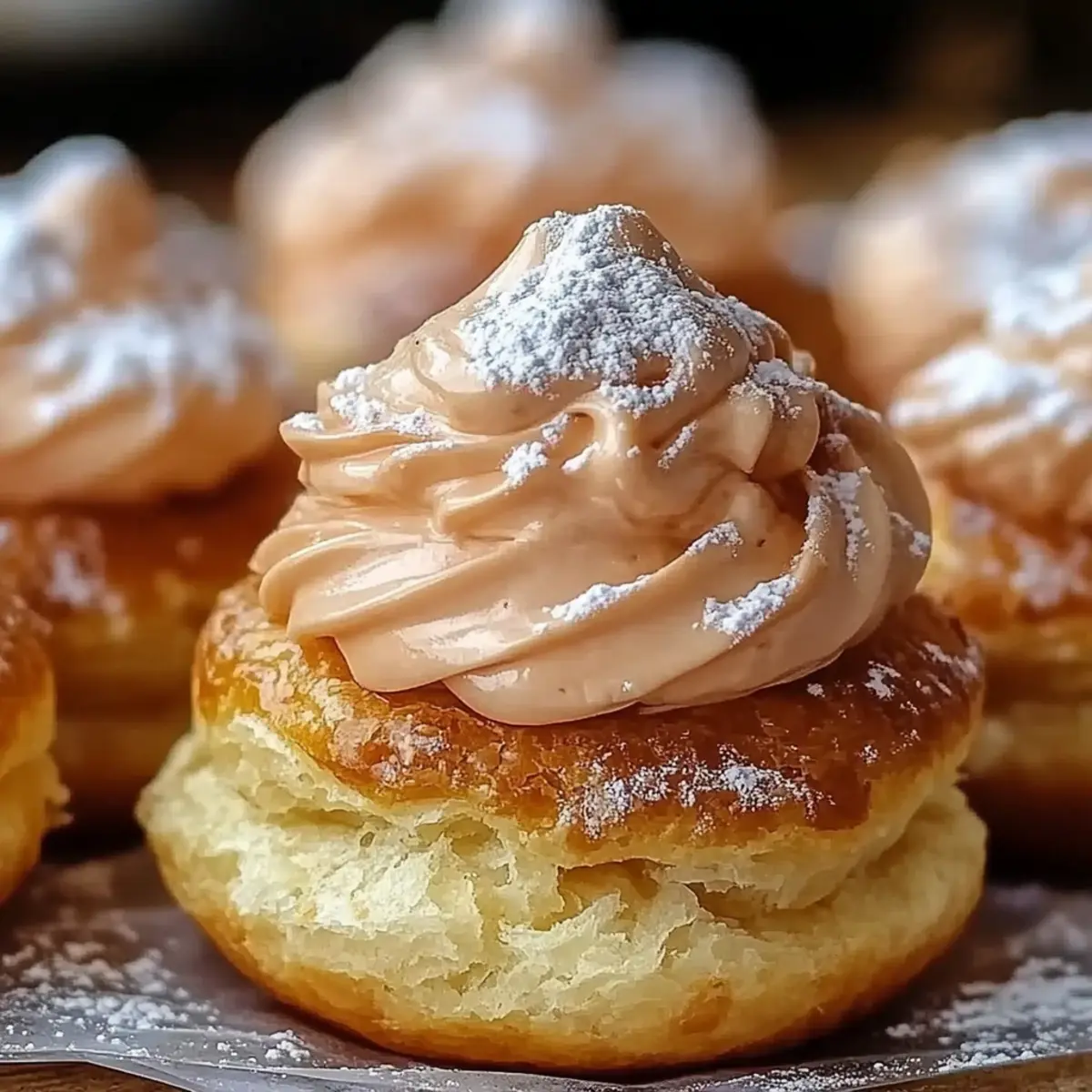 Crispy Coffee Cream Choux Puffs