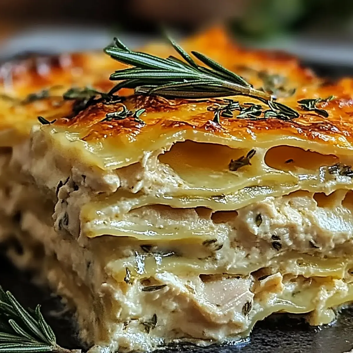 Rosemary Chicken Lasagna Layers
