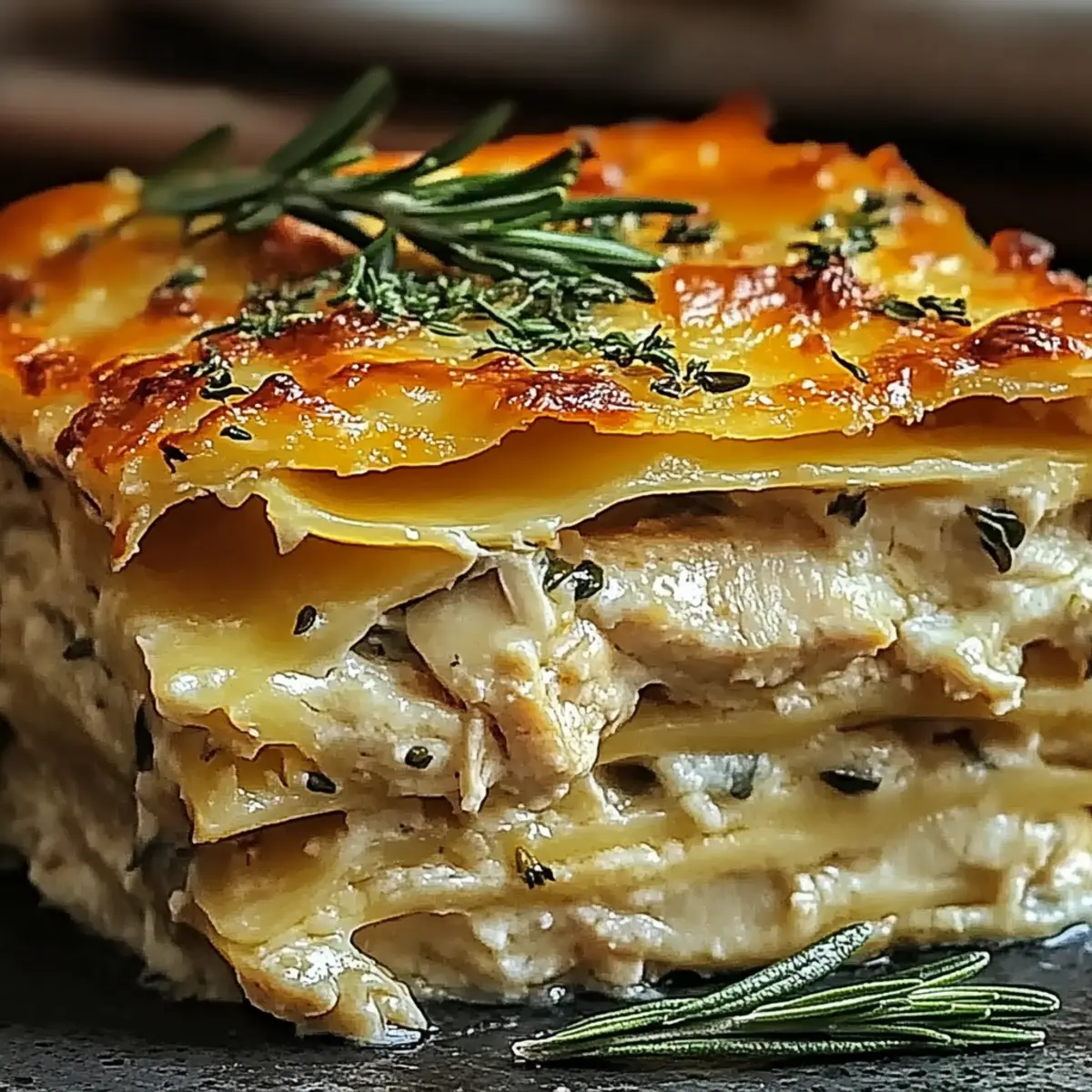 Rosemary Chicken Lasagna Layers