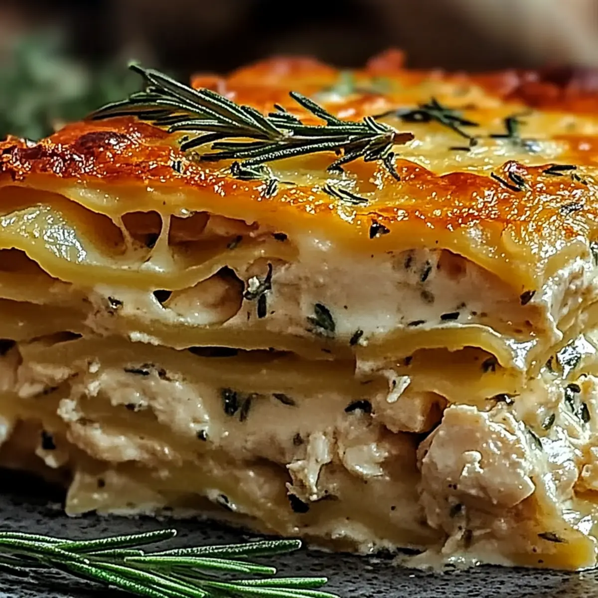 Rosemary Chicken Lasagna Layers