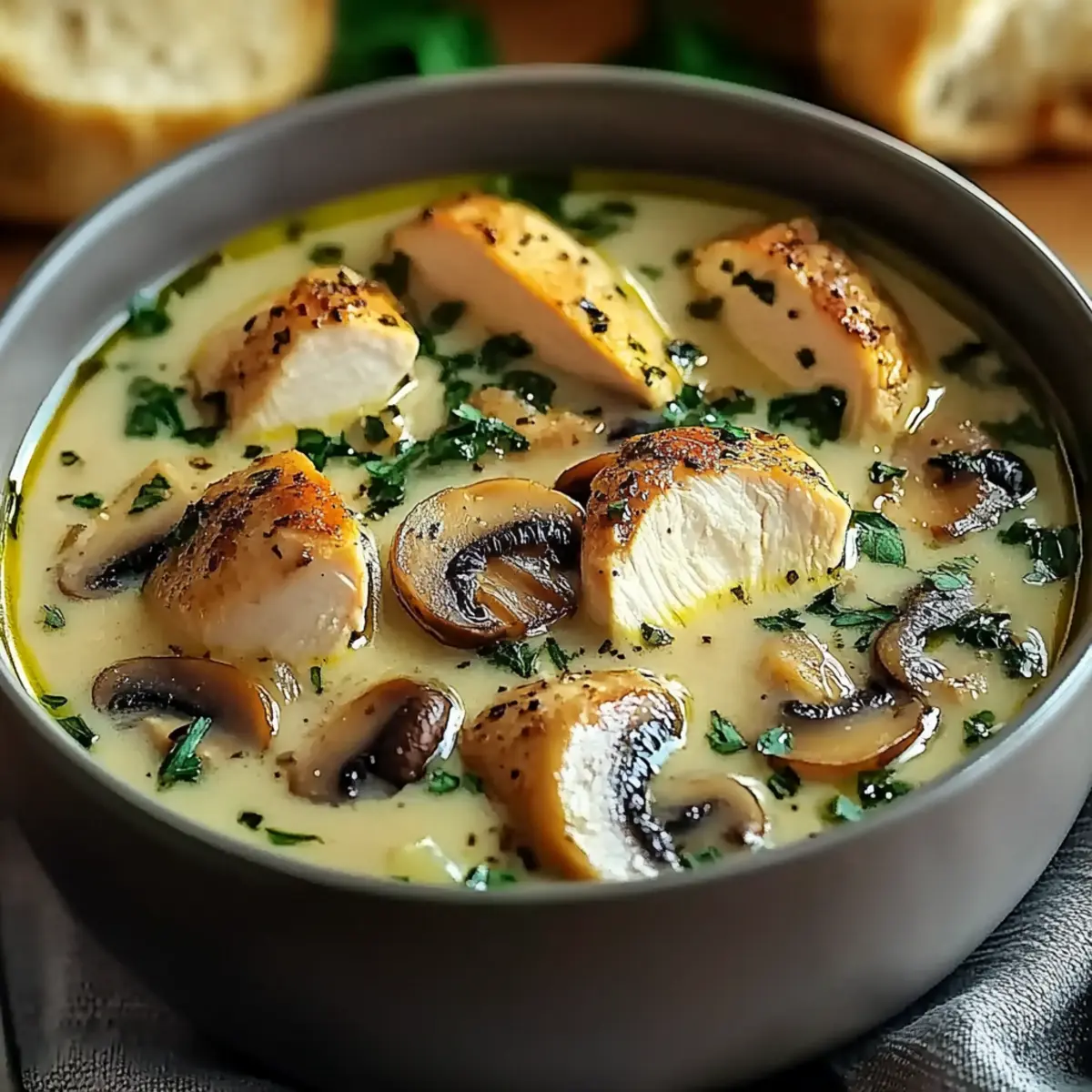 Rotisserie Chicken Mushroom Soup