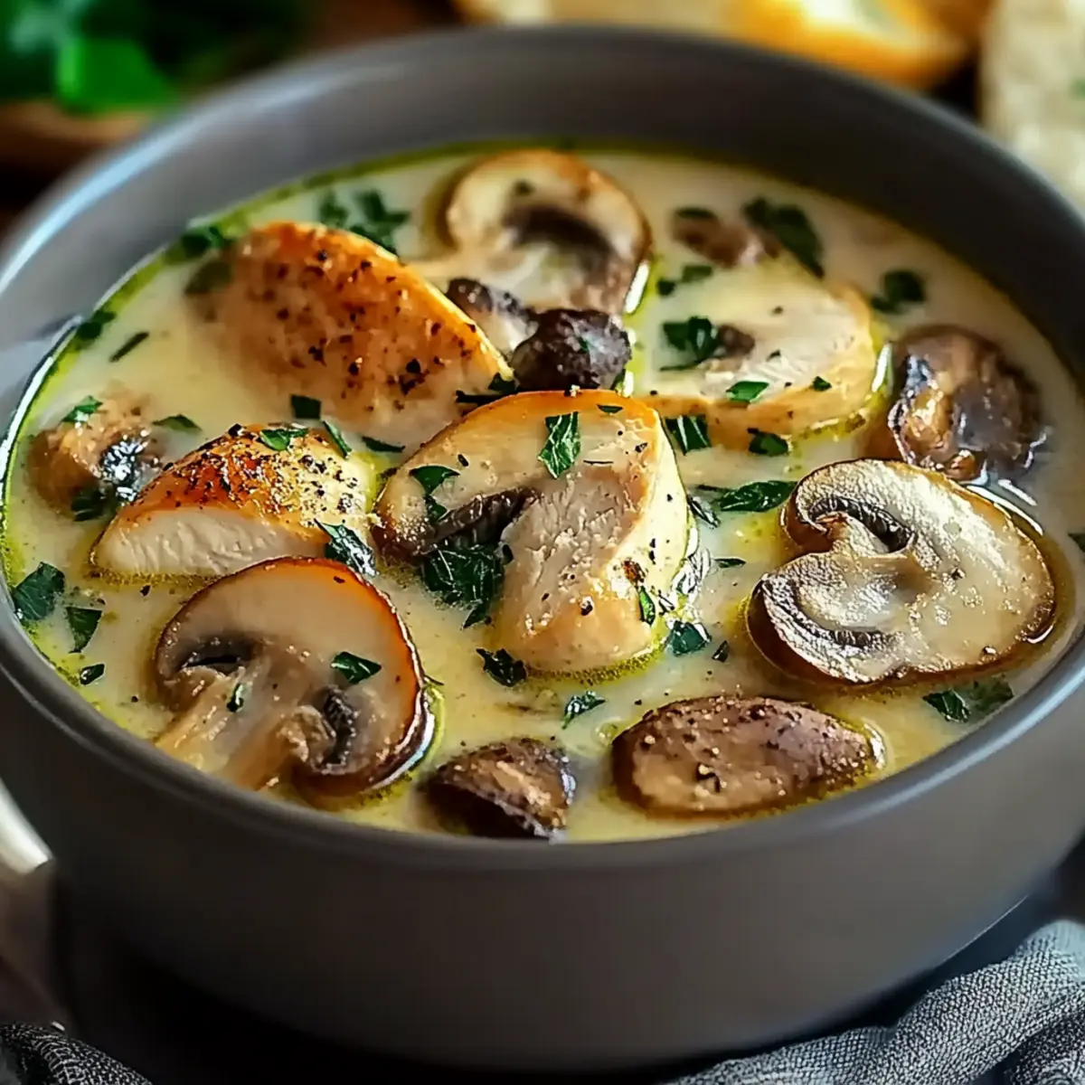 Rotisserie Chicken Mushroom Soup