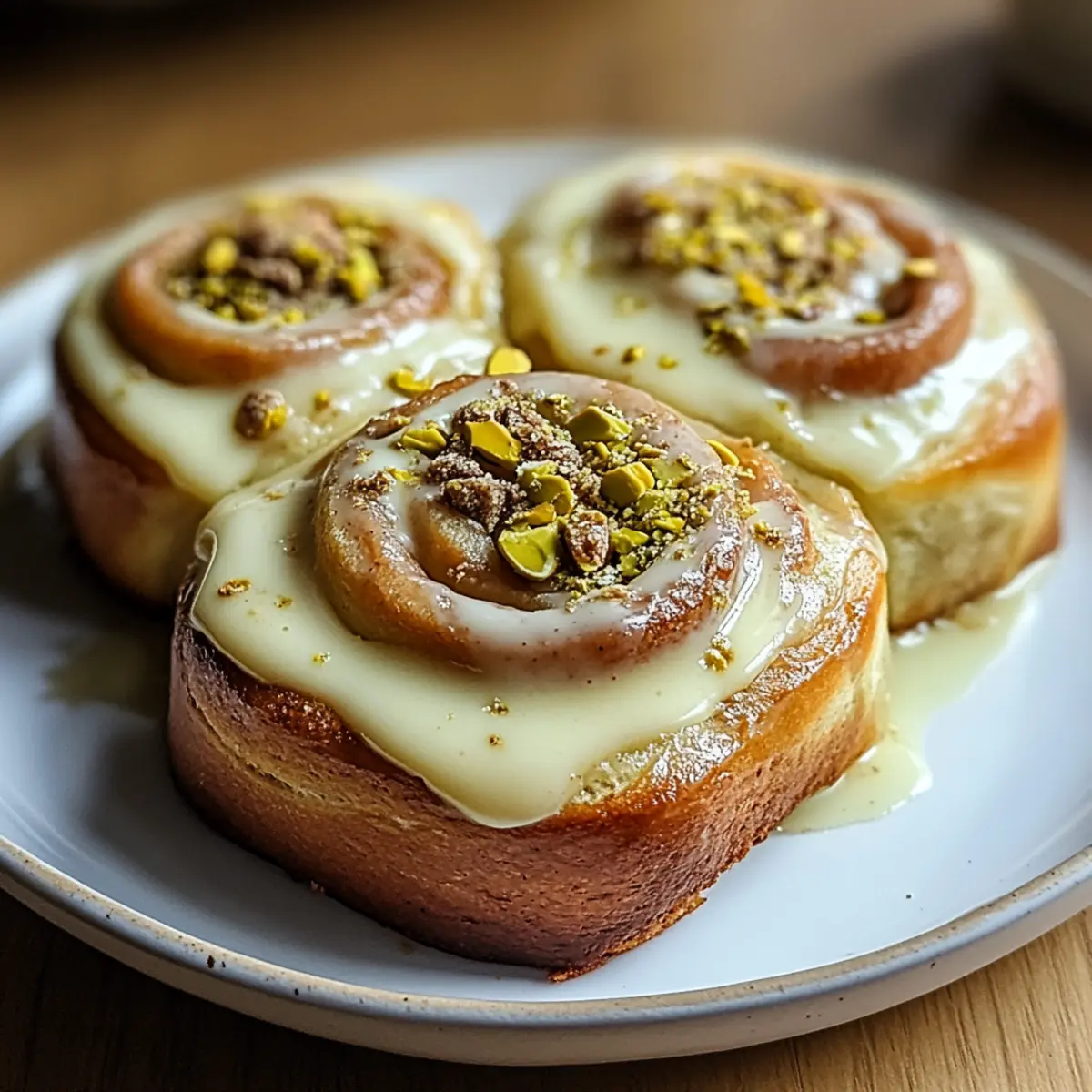 Small Batch Pistachio Cream Cinnamon Rolls