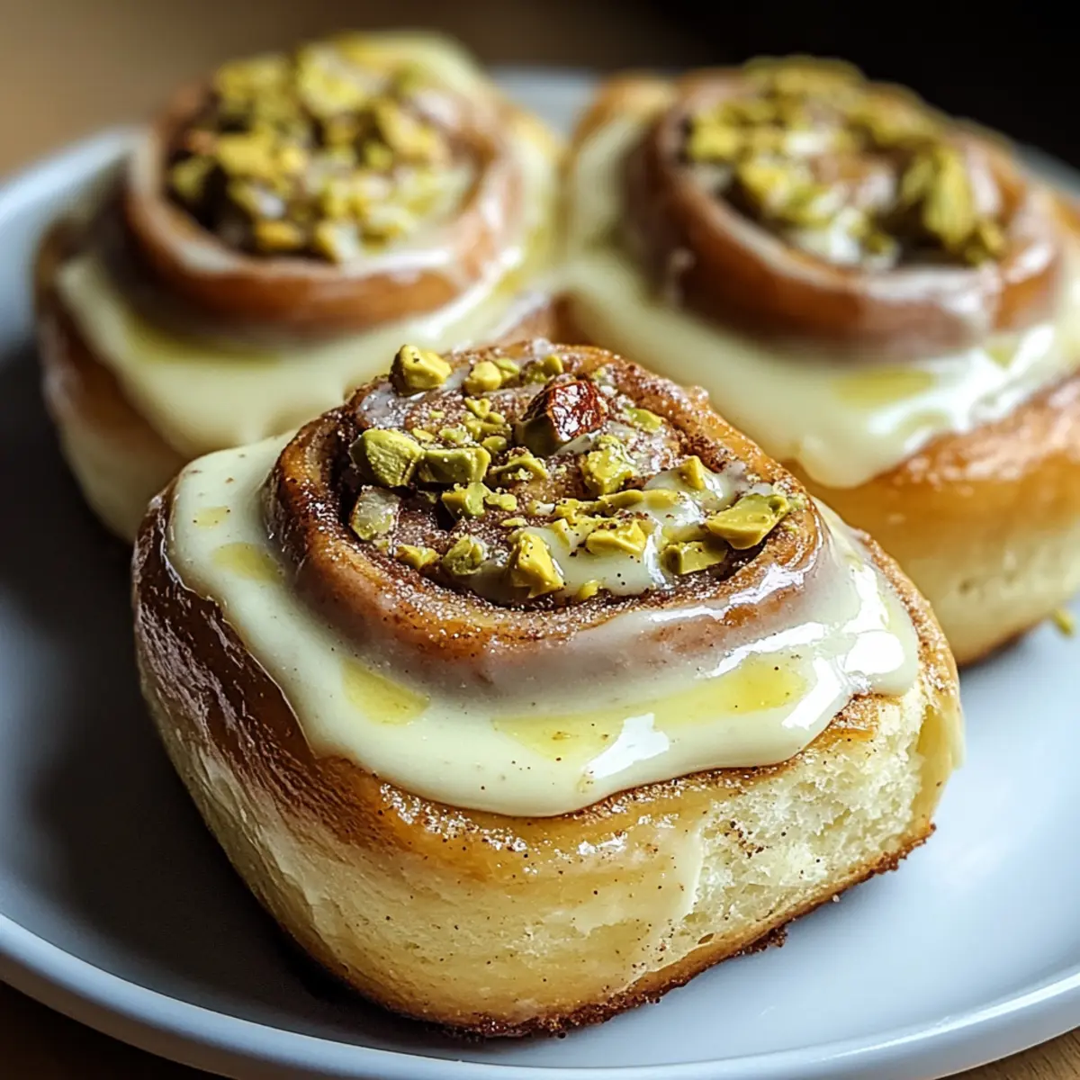 Small Batch Pistachio Cream Cinnamon Rolls