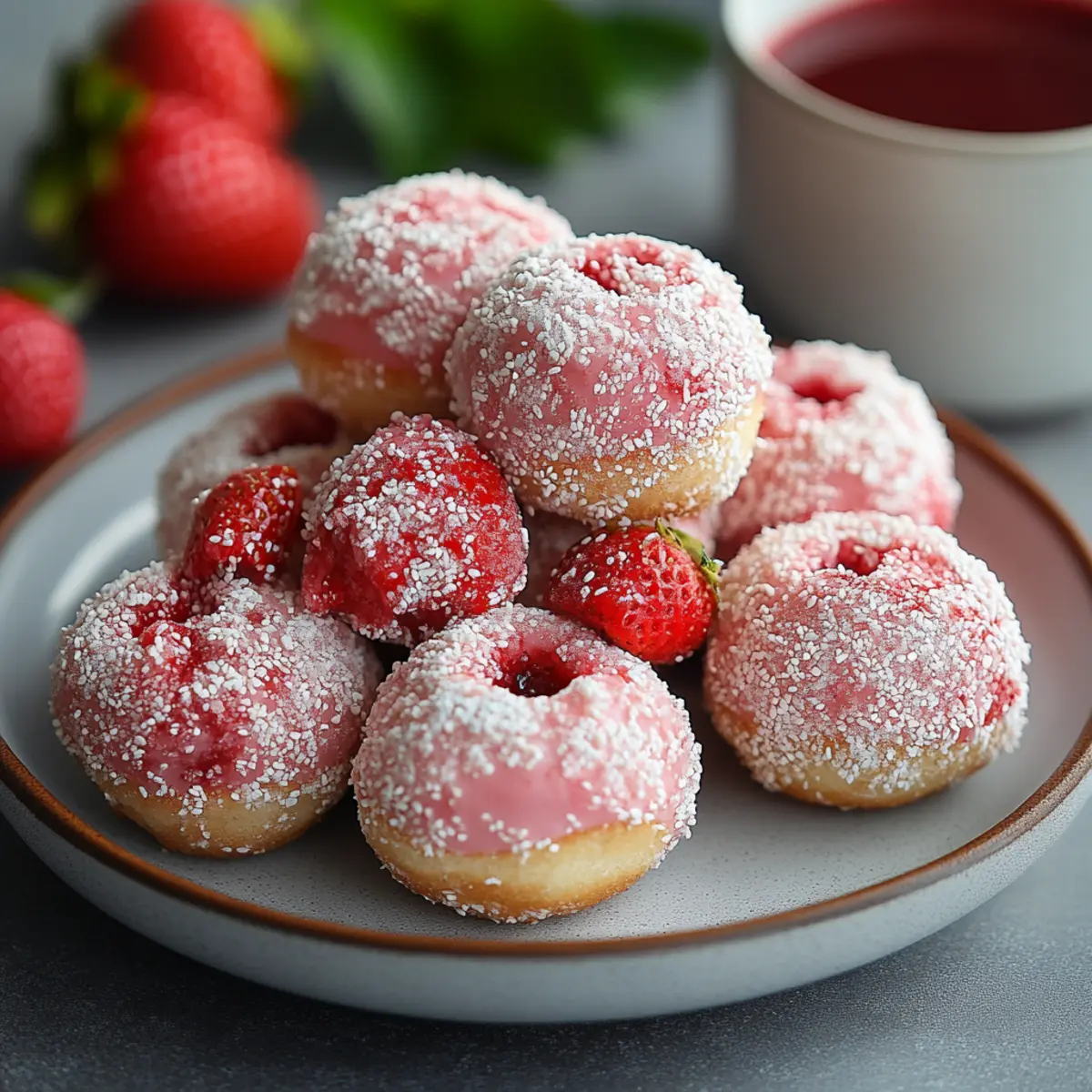 Strawberry Protein Doughnut Holes