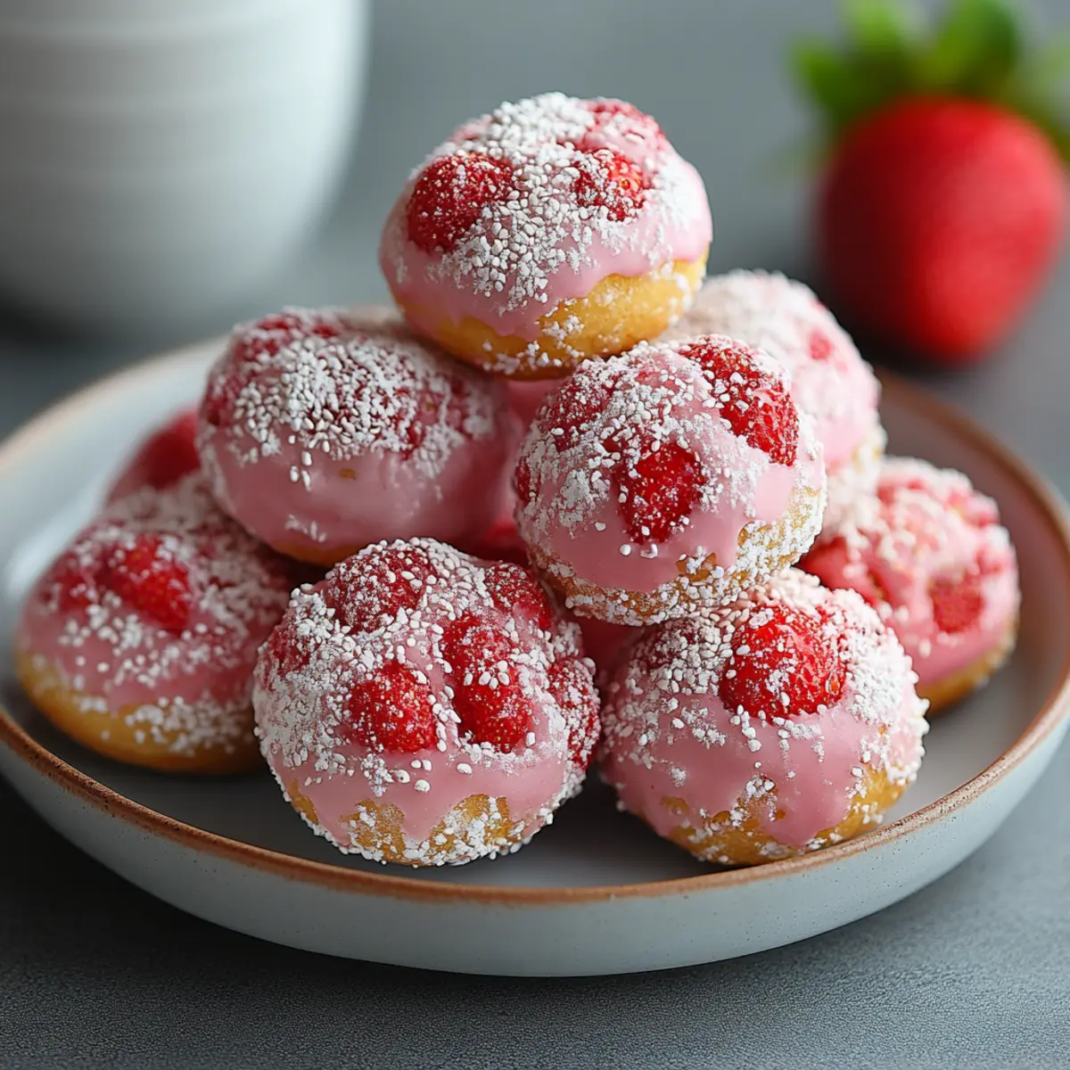 Strawberry Protein Doughnut Holes