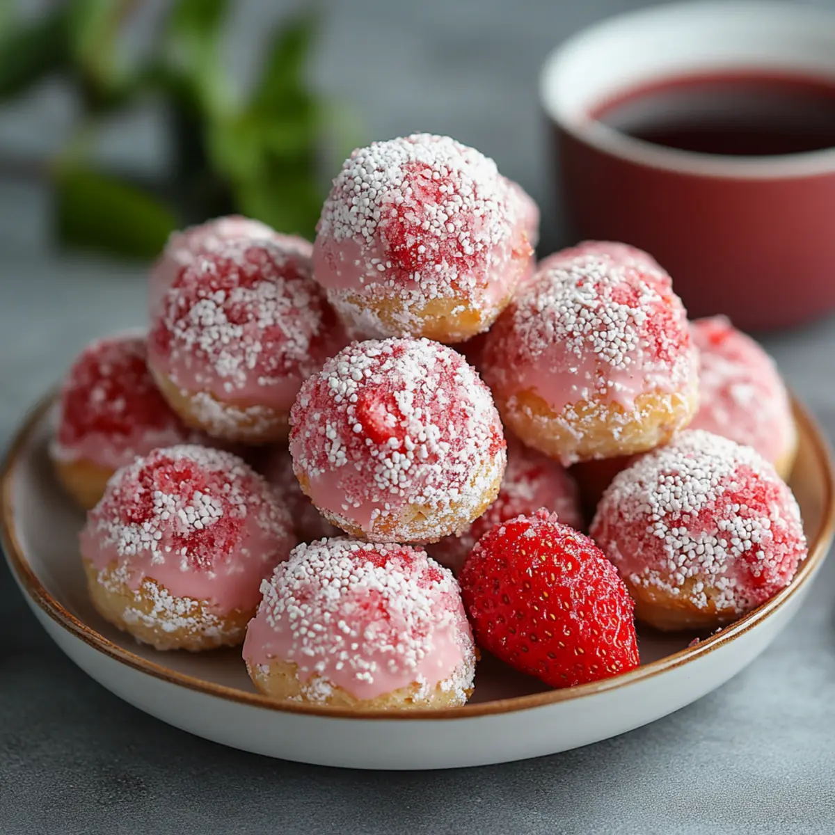 Strawberry Protein Doughnut Holes