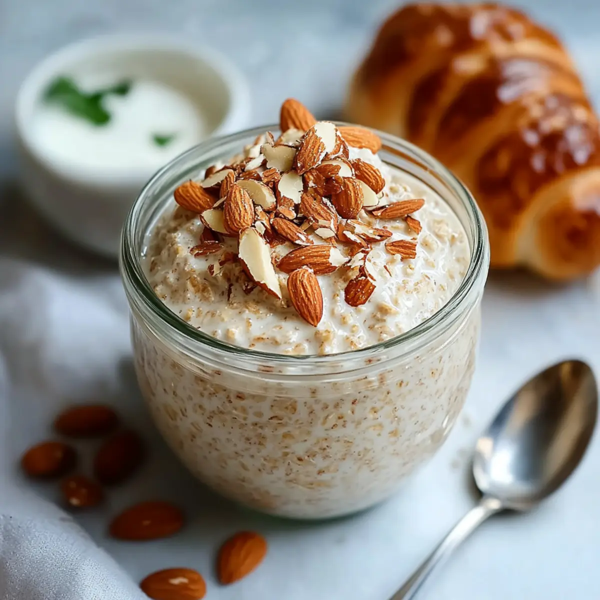 Almond Croissant Overnight Oats