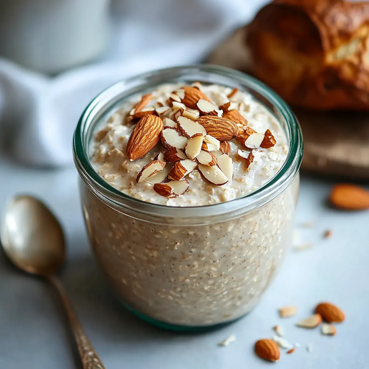Almond Croissant Overnight Oats
