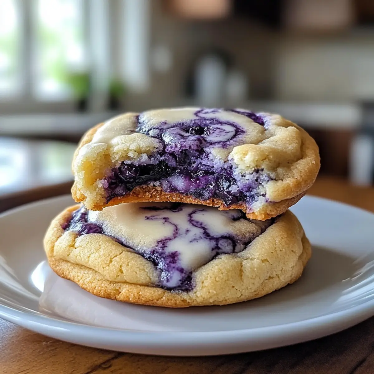 Blueberry Cheesecake Swirl Cookies