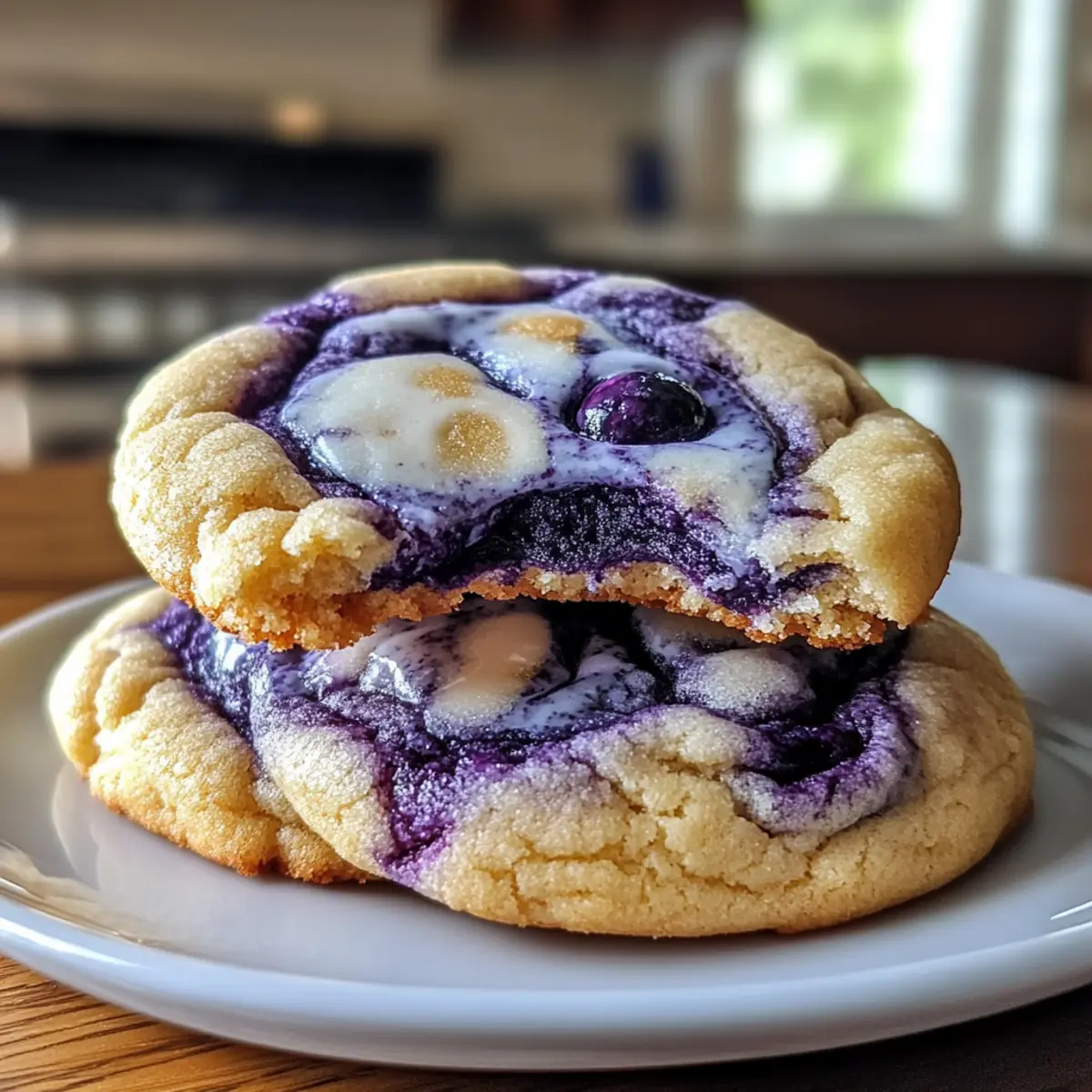 Blueberry Cheesecake Swirl Cookies
