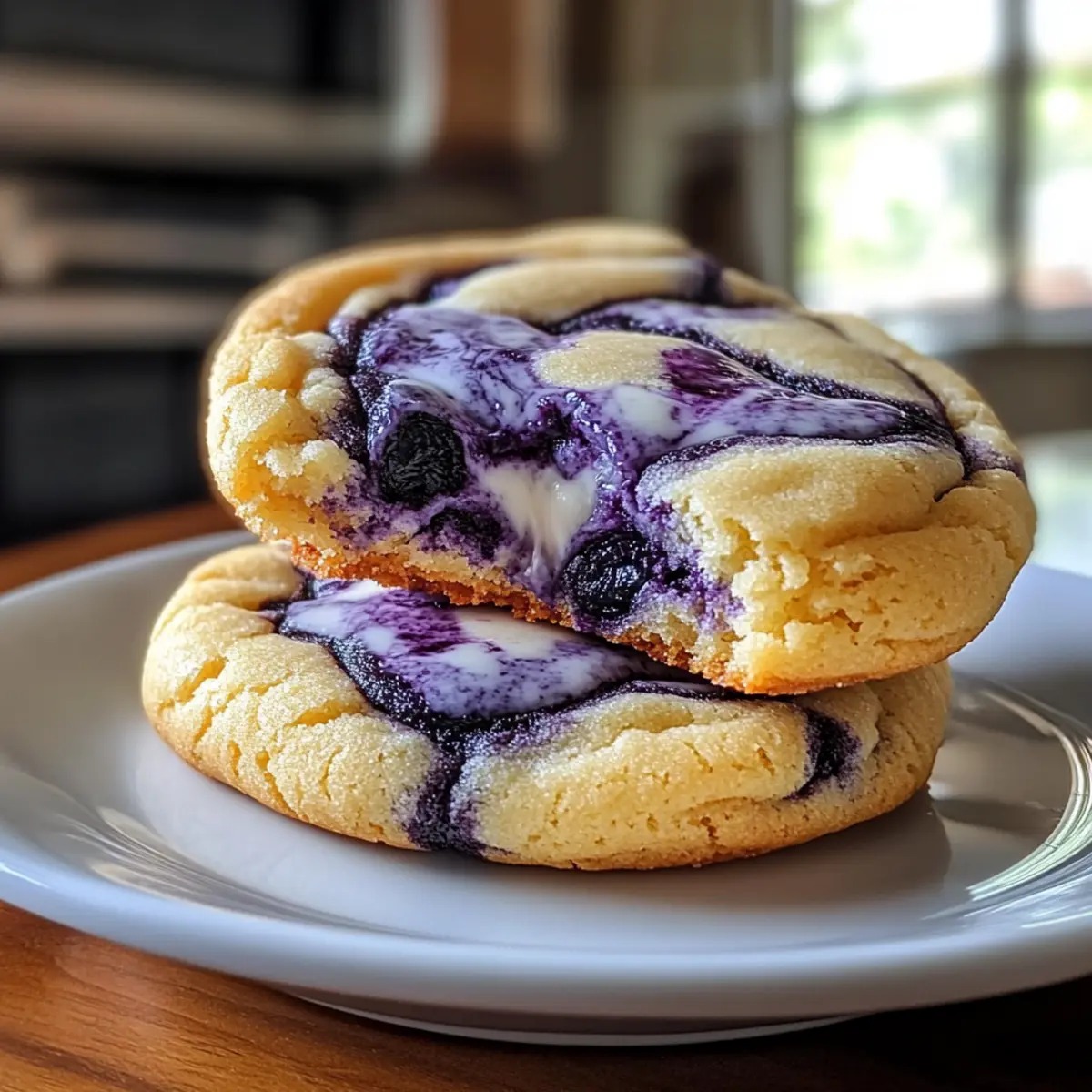 Blueberry Cheesecake Swirl Cookies
