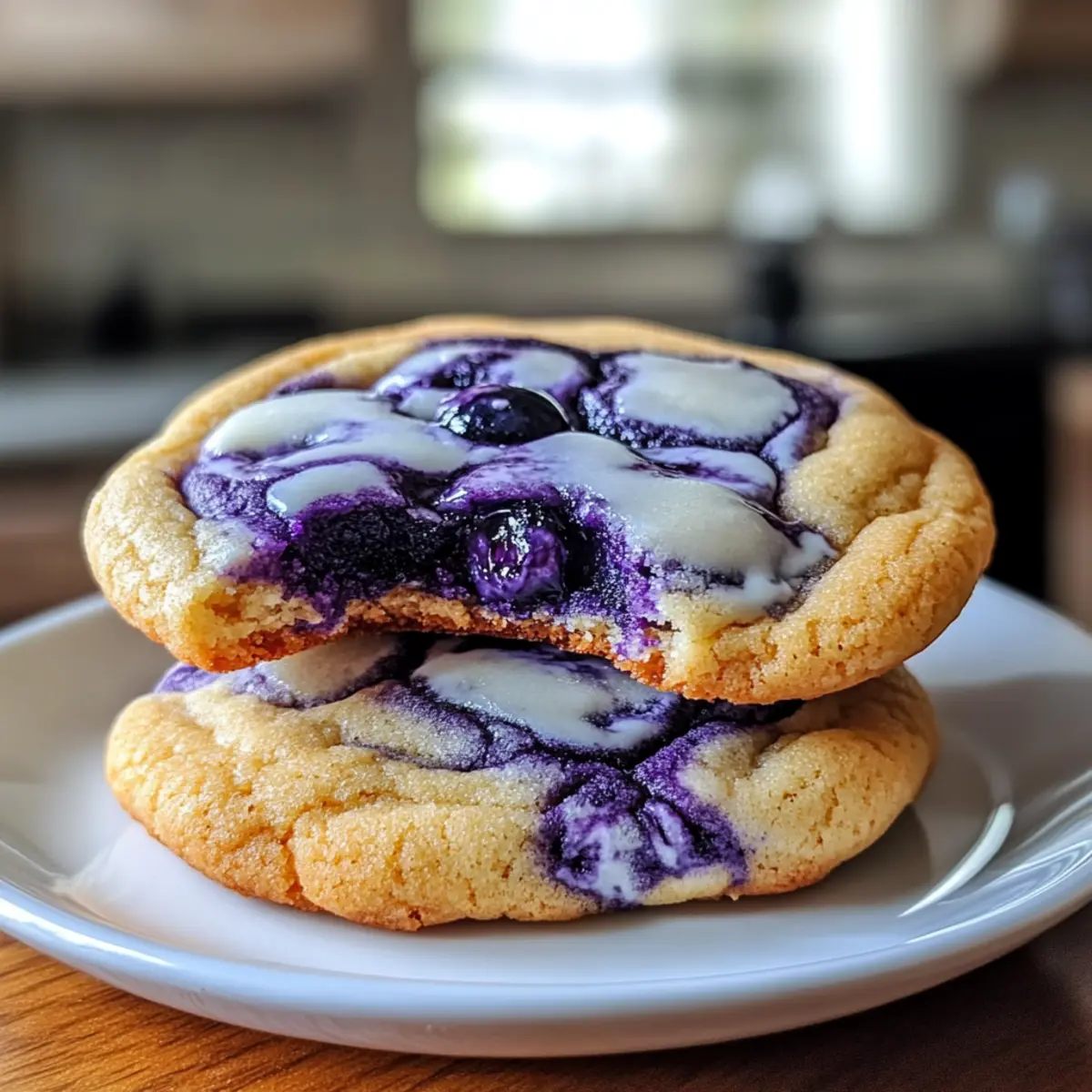 Blueberry Cheesecake Swirl Cookies