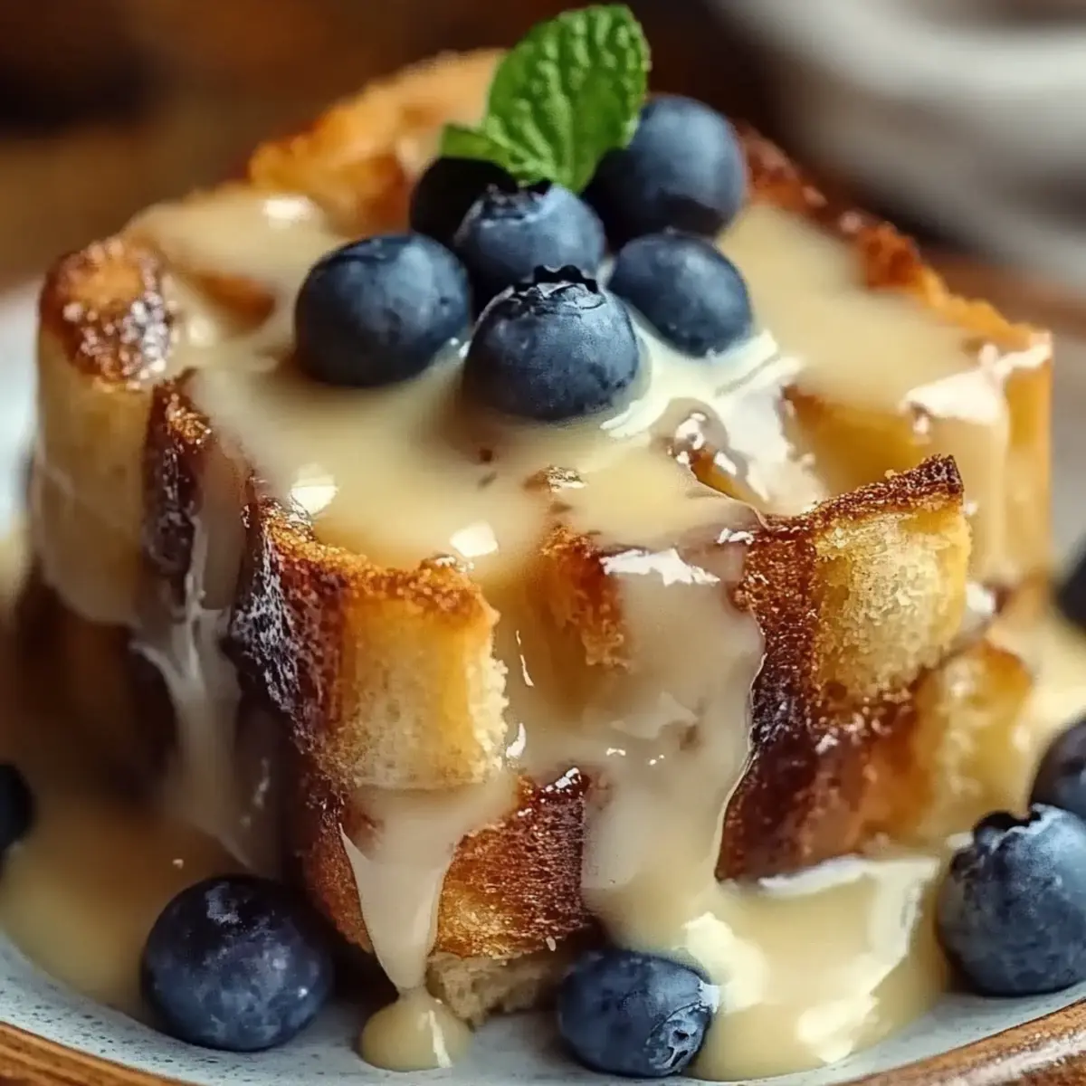 Bread Pudding with Vanilla Sauce