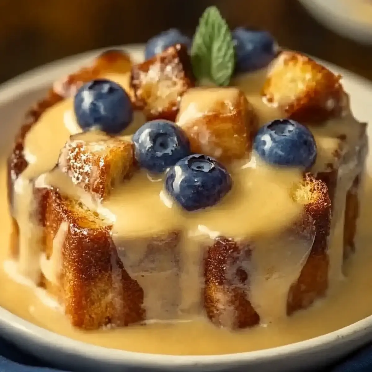 Bread Pudding with Vanilla Sauce