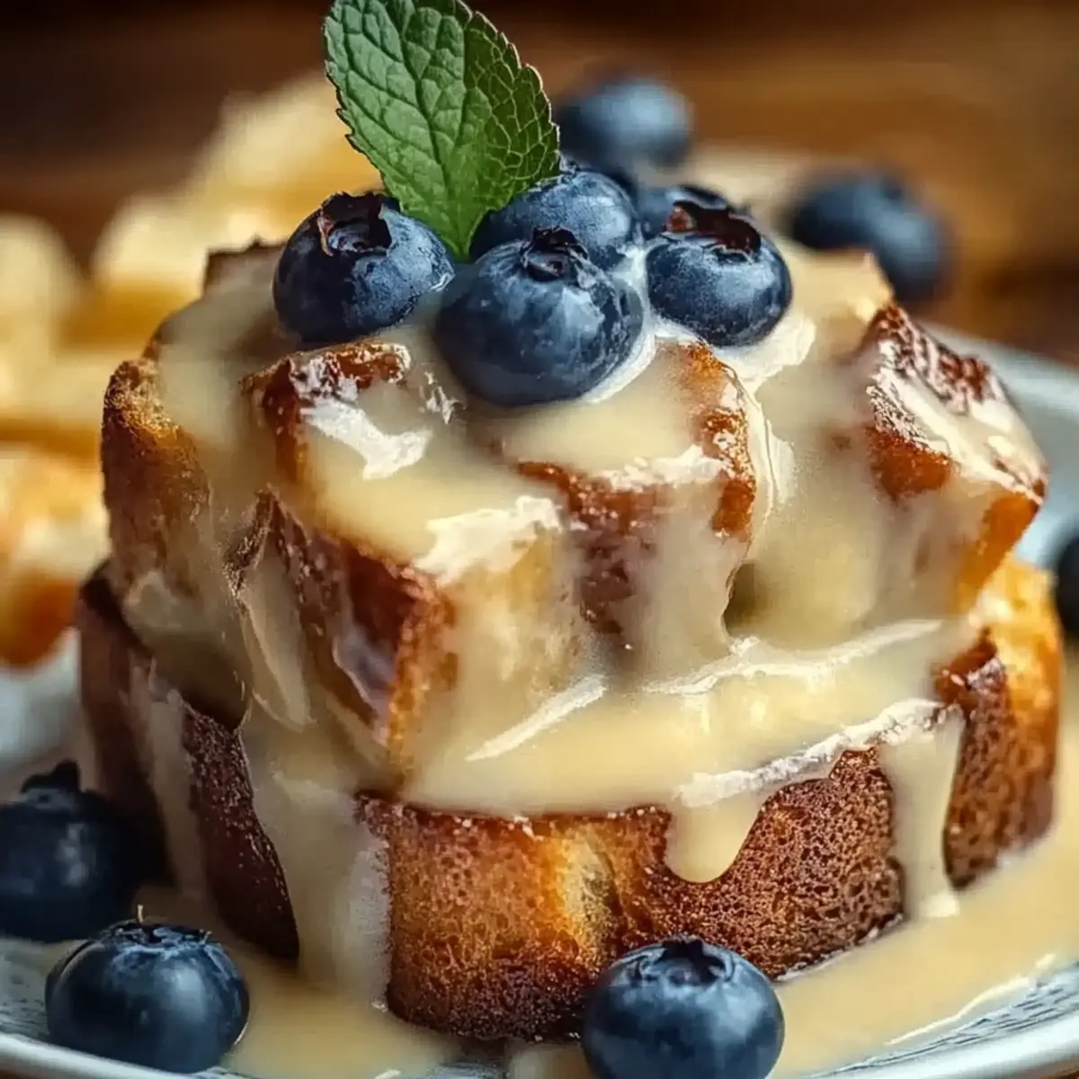 Bread Pudding with Vanilla Sauce