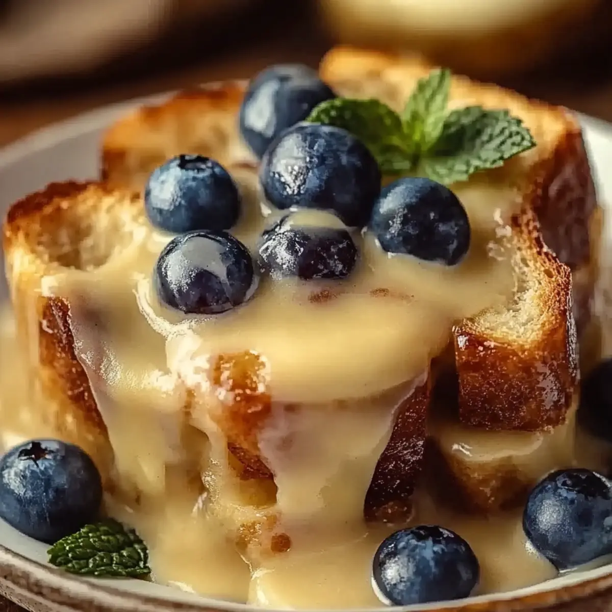 Bread Pudding with Vanilla Sauce