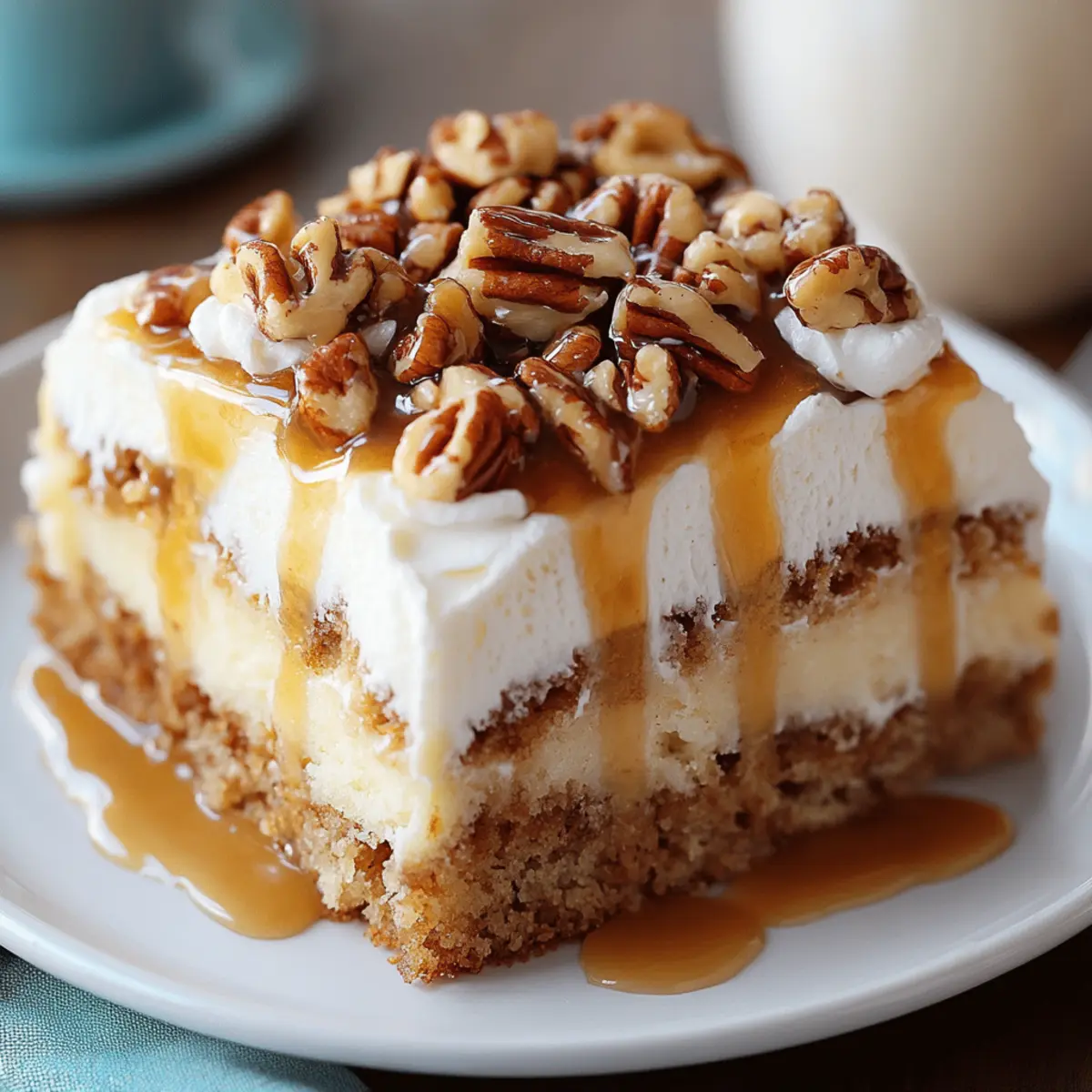 Butter Pecan Praline Poke Cake