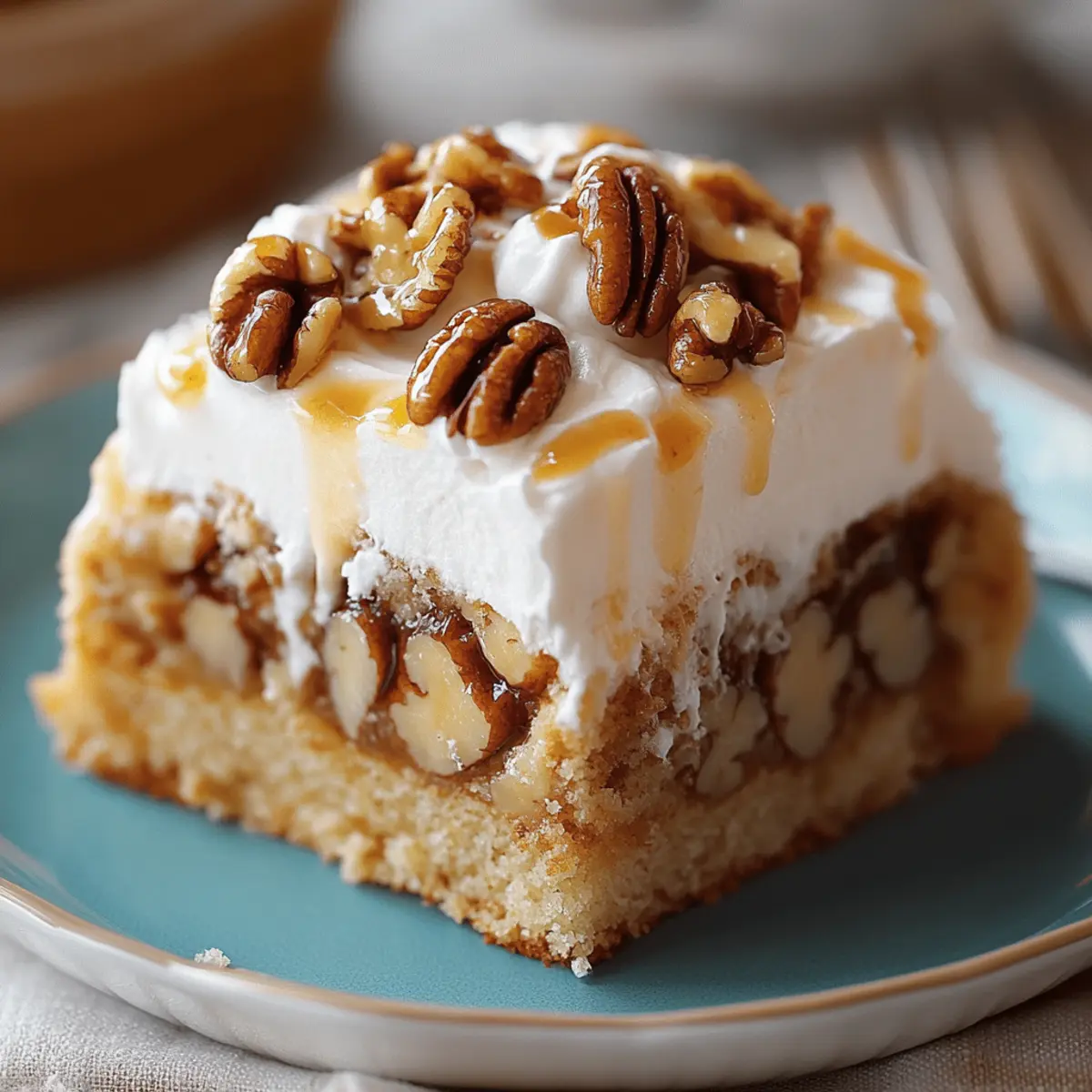 Butter Pecan Praline Poke Cake