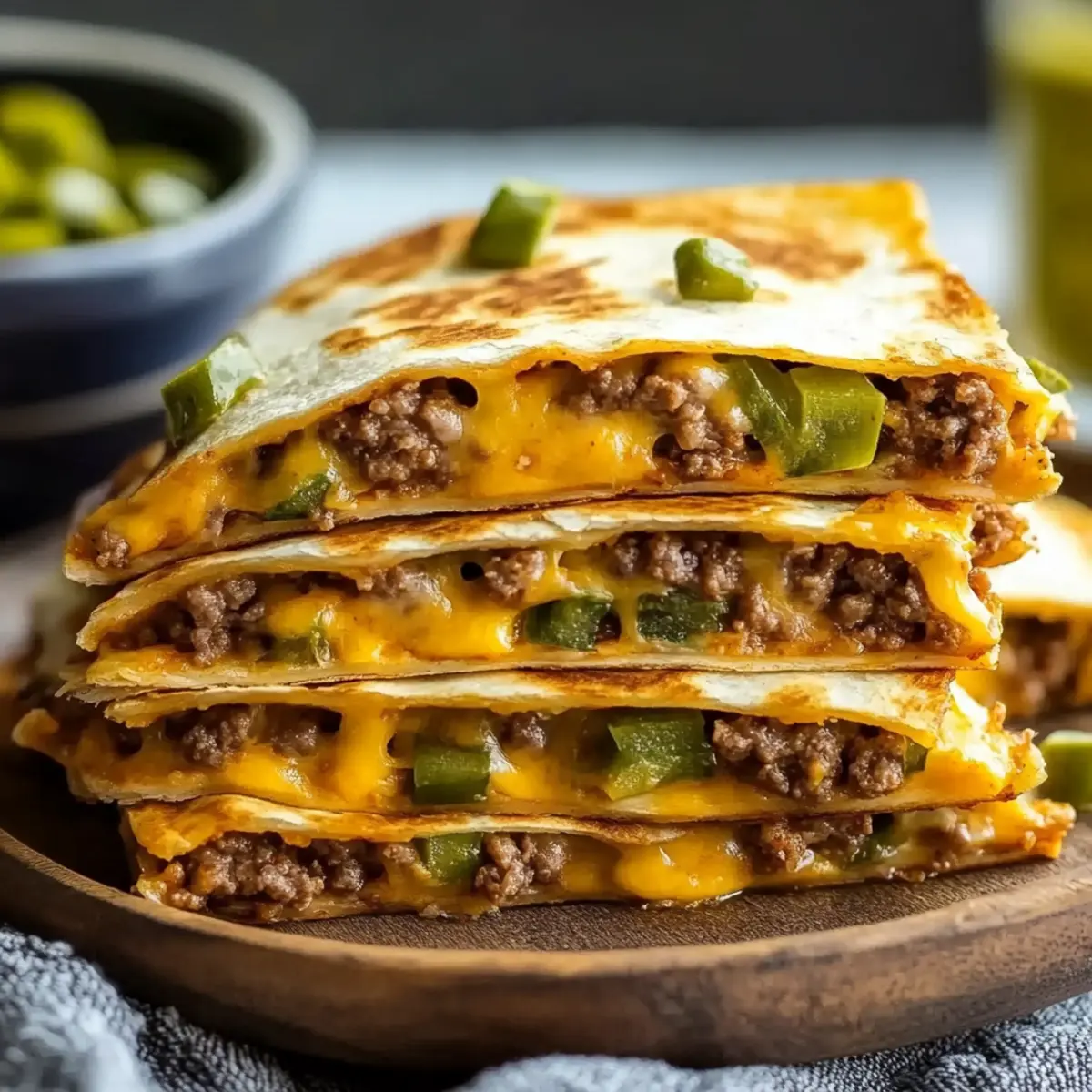 Cheeseburger Quesadillas