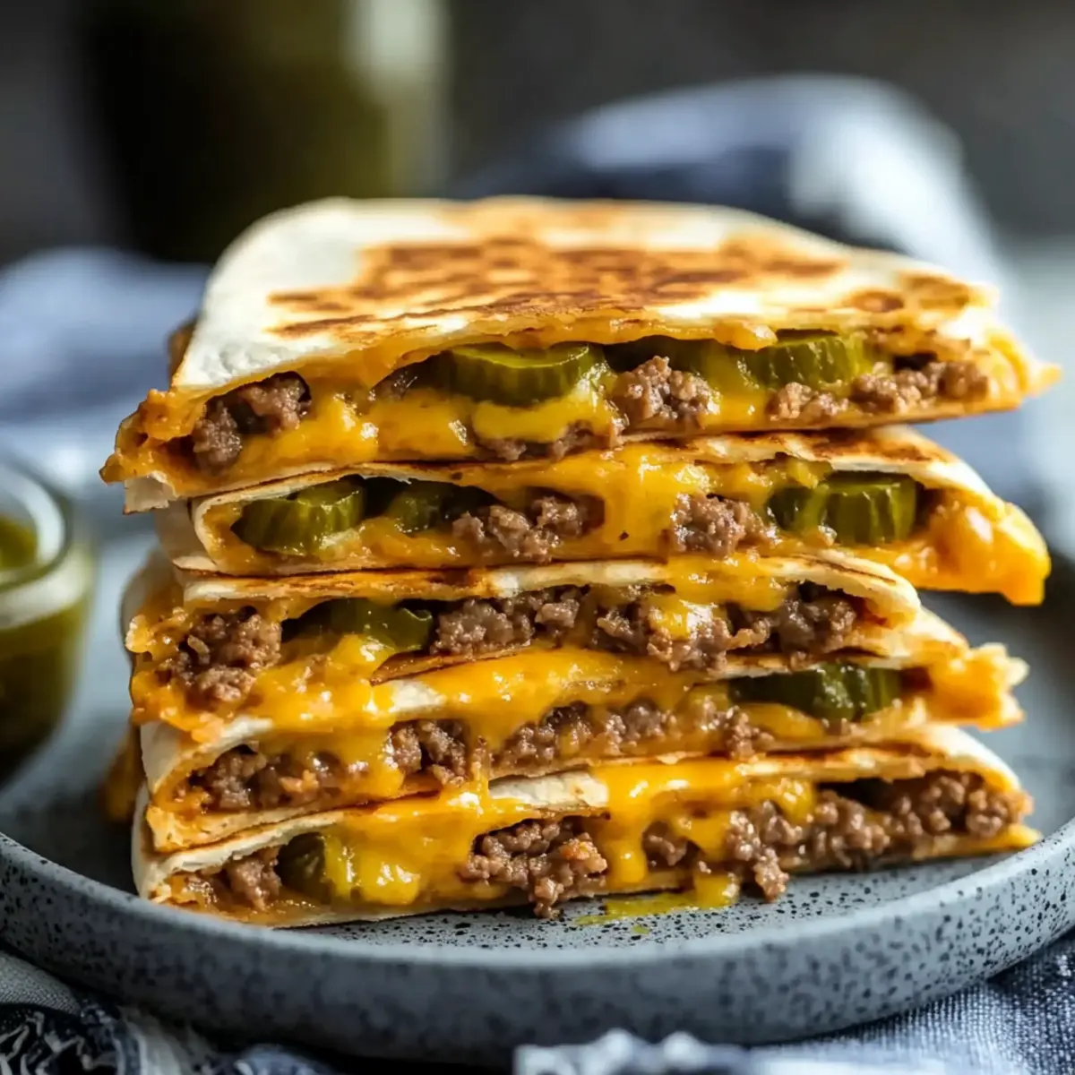Cheeseburger Quesadillas