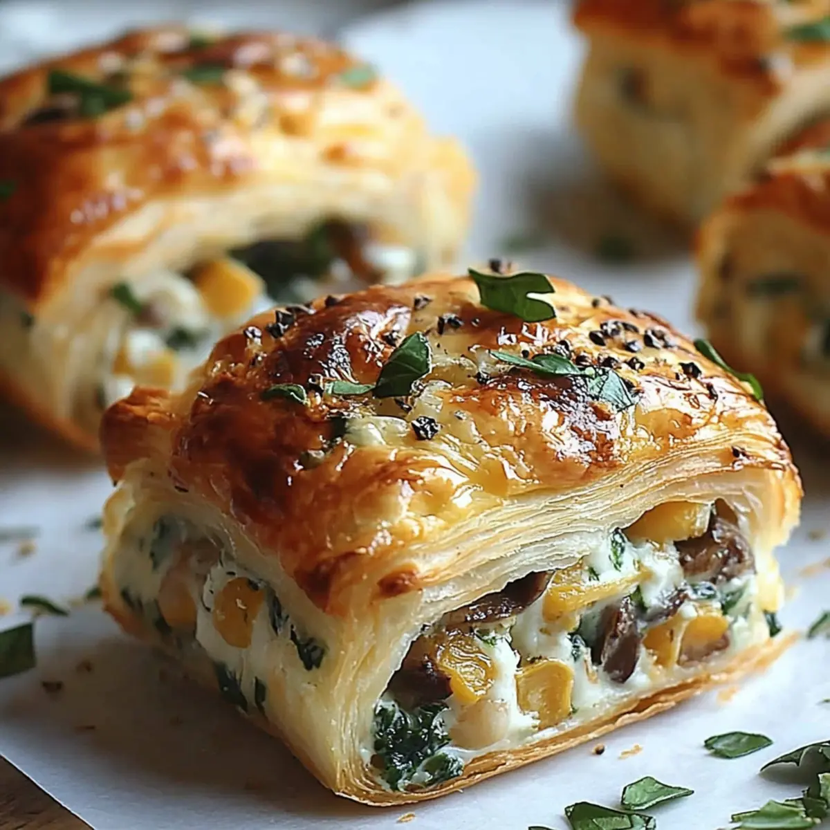 Cheesy Baked Vegetable Rolls